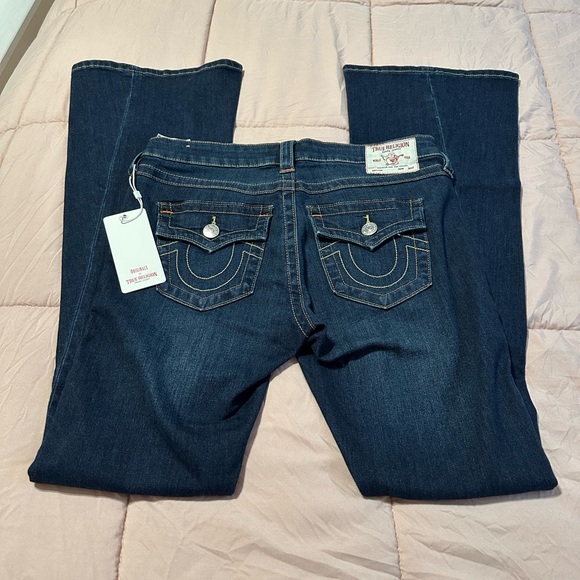 True Religion Dark Blue flare Cut Jeans - Picture 2 of 5